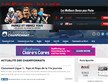 Tablet Screenshot of classementchampionnat.com